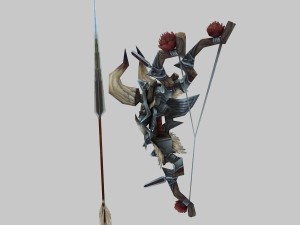 low poly 3d games - devil - bows and arrows Model 3D