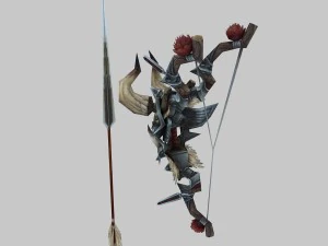 low poly 3d games - devil - bows and arrows 3D Model