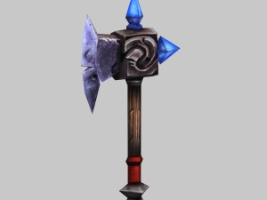 low poly 3d games - - axe 01 3D Model