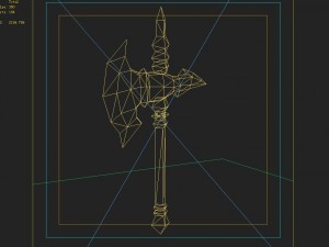 low poly 3d games - - axe 02 Modelo 3D