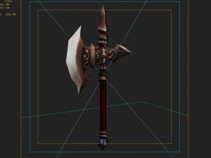 low poly 3d games - - axe 02 3D Model