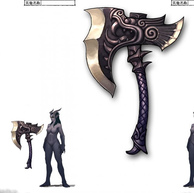 low poly 3d games - - axe 04 Modelo 3D .c4d .max .obj .3ds .fbx .stl .blend 