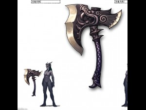 low poly 3d games - - axe 04 Model 3D