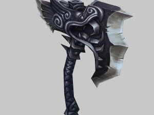 low poly 3d games - - axe 04 3D Model