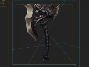 low poly 3d games - - axe 04 3D Model