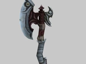 game 3d poli rendah - - kapak 05 Model 3D