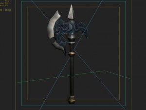 - battle axe 001 Modèle 3D