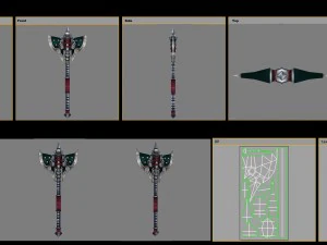 - battle axe 002 3D Model