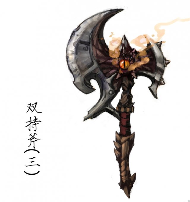 - battle axe 003 3D Model .c4d .max .obj .3ds .fbx .stl .blend