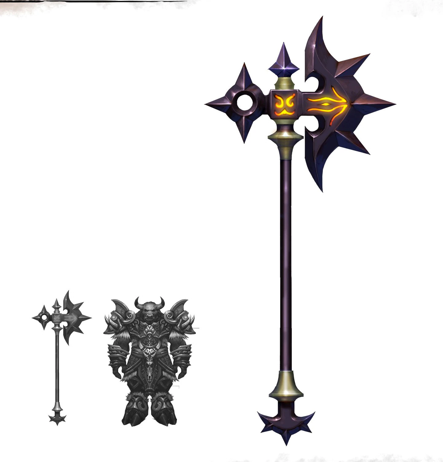 - battle axe 006 3D Model .c4d .max .obj .3ds .fbx .stl .blend 