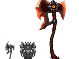 - бойова сокира 009 3D Модель