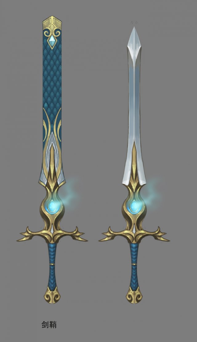 - long sword 01 Modello 3D .c4d .max .obj .3ds .fbx .stl .blend 