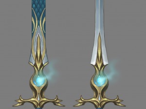 - long sword 01 Modelo 3D