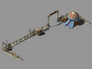 pagar museum dupa peternakan-tibet Model 3D