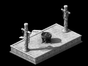 slave-prison-sentence table 01 3D Model