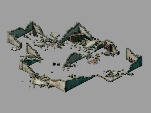 destroyed city-ruins-tang dynasty Modelo 3D .c4d .max .obj .3ds .fbx .stl .blend