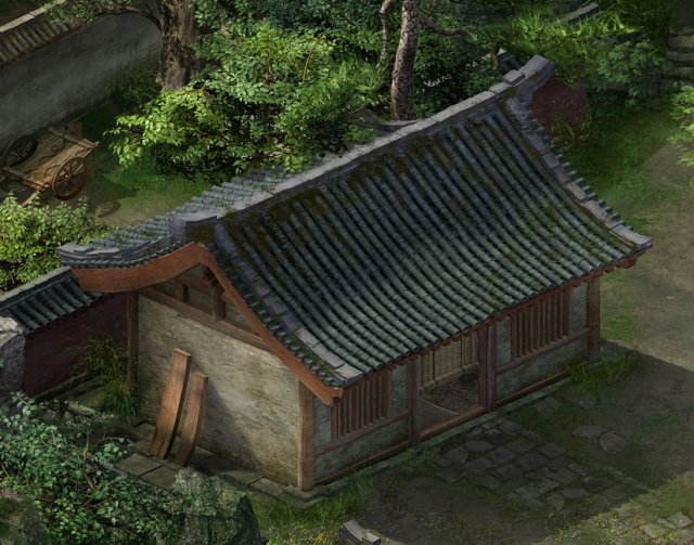 dilapidated hut-golden mountain temple 92 Modèle 3D .c4d .max .obj .3ds .fbx .stl .blend 