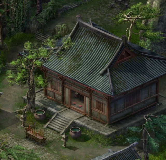 dilapidated hut-golden mountain temple 95 3D 模型 .c4d .max .obj .3ds .fbx .stl .blend 