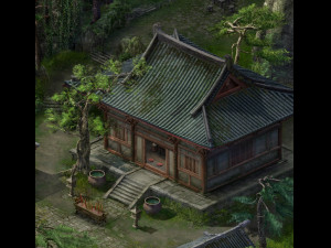 dilapidated hut-golden mountain temple 95 3D Model