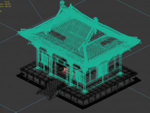 dilapidated hut-golden mountain temple 95 3D 模型
