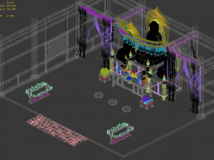 dilapidated hut-jinshan temple-interior 12 3D Model