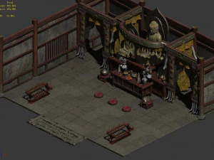 dilapidated hut-jinshan temple-interior 12 3D Model