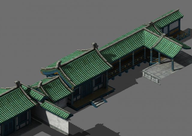 qin dynasty-qin mansion-wing room 12 3D Model .c4d .max .obj .3ds .fbx .stl .blend 