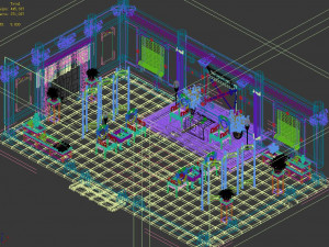 qin qiong mansion-living room 12 3Dモデル