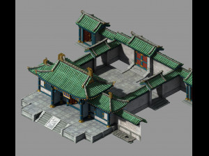 qin qiong mansion-gate of qin mansion Modelo 3D