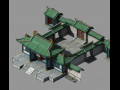 qin qiong mansion-gate of qin mansion Modèle 3D