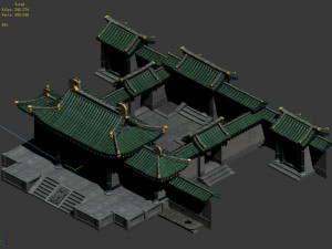 qin qiong mansion-gate of qin mansion 3D Модель