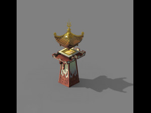 quzhou-tianwang tower-gold 01 3D Model