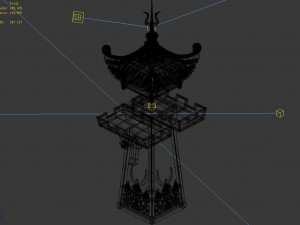 quzhou-tianwang tower-gold 01 3D 模型