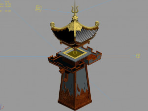 quzhou-tianwang tower-gold 01 3D 模型