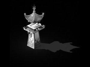 quzhou-tianwang tower-green 02 3D Модель