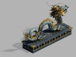 shabak-dragon carving 01 3D Model