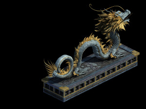 shabak-dragon carving 01 3D 모델