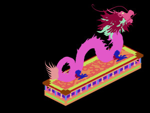 shabak-dragon carving 01 3D 모델