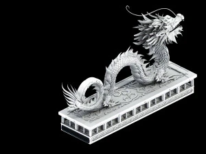 shabak-dragon carving 01 3D Model