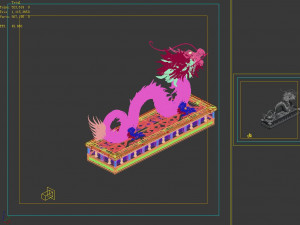 shabak-dragon carving 01 3D 모델