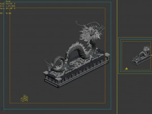 shabak-dragon carving 01 3D 모델