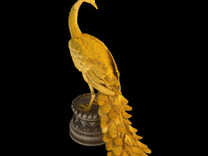 shabak-bronze carved little phoenix 3D 模型