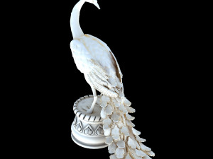 shabak-bronze carved little phoenix 3D 模型