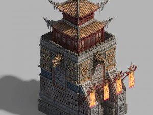Shabak-sağ kule 01 3D Model