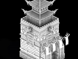 shabak-right tower 01 Modello 3D