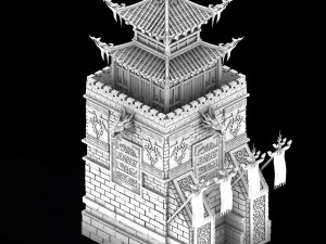shabak-right tower 01 3D Model