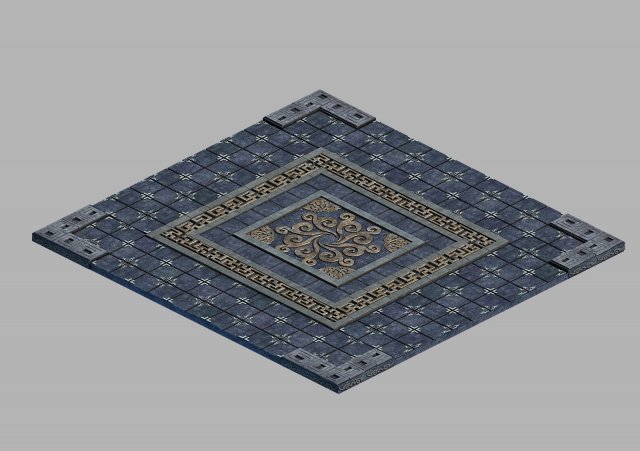 shabak-square ground carving 3D-Modell .c4d .max .obj .3ds .fbx .stl .blend 