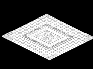 shabak-square ground carving 3D-Modell