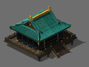 shaolin temple-partial hall 12 3D Model