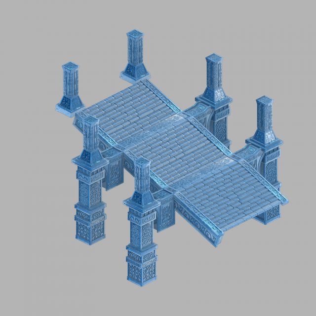 dragon fortress-ice stairs Modello 3D .c4d .max .obj .3ds .fbx .stl .blend 